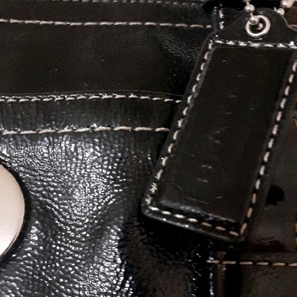 Coach Black Leather Tote Bag - Picture 3 of 7